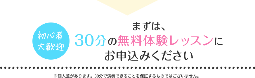 まずは30分の無料体験レッスンにお申込みください