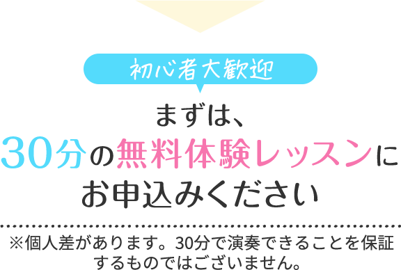 まずは30分の無料体験レッスンにお申込みください