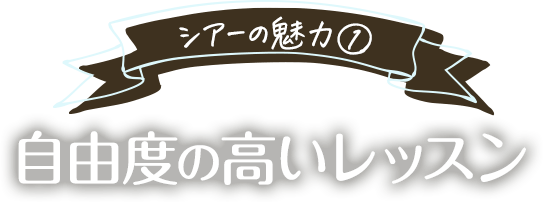 シアーの魅力①自由度の高いレッスン